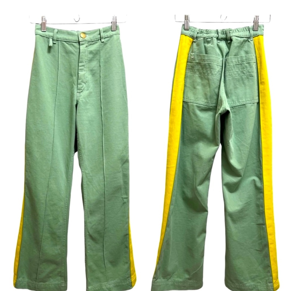 Big Bud Press Western Pants Stripe High-Rise Green Size XS